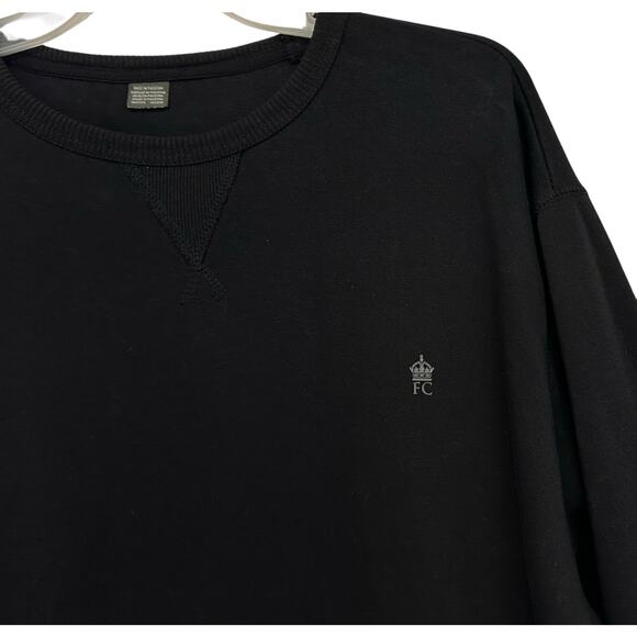 2/$30 French Connection Plus Crewneck Sweatshirt Black Logo Big Tall Size 4XL - Picture 8 of 12